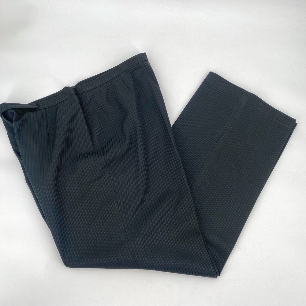 3/$15 EVAN PICONE Dress Pants Womens 16 Black Suit Lined Texture FLAWS